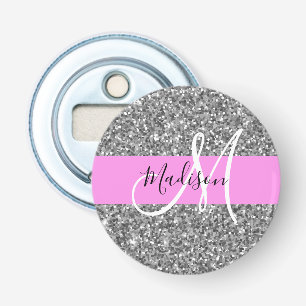 Décapsuleur Glam Pink & Silver Parties scintillant Sparkings N