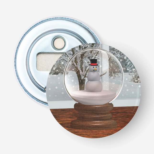 Décapsuleur Globe de neige de bonhomme de neige (Devant)