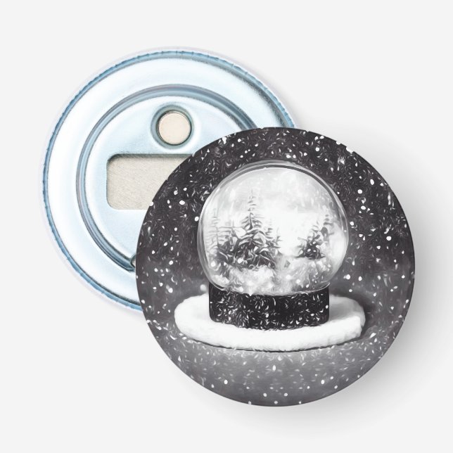 Décapsuleur Globe des neiges d'hiver (Devant)