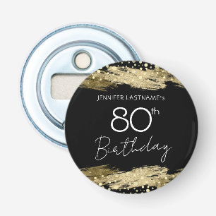 Décapsuleur Gold 80th Birthday Party Bottle Opener