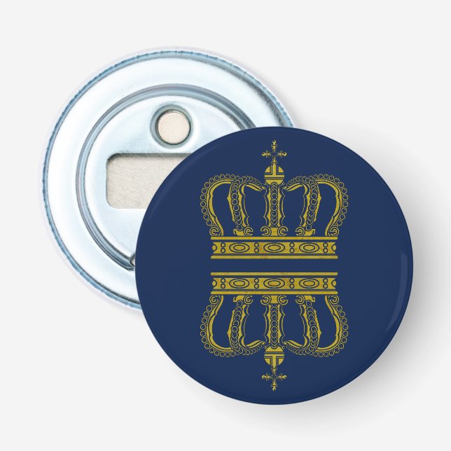 Décapsuleur Golden Royal Crown + votre backgr. & idées (Devant)