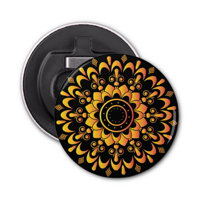 Décapsuleur Golden Unique Mandala Design (Devant)