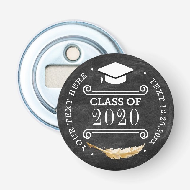 Décapsuleur Graduation Party Retro Chalkboard Personnalisé (Devant)