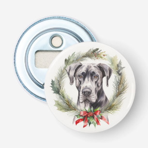 Décapsuleur Grand Dane Noël Wreath Festive Pup