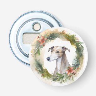 Décapsuleur Greyhound Christmas Wreath Festive Pup