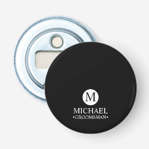 Décapsuleur Groomsmen Personnalisé Classique Monogramme et nom