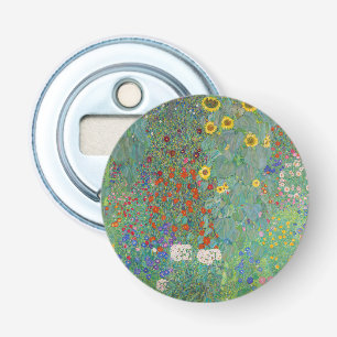 Décapsuleur Gustav Klimt - Jardin de campagne avec tournesols