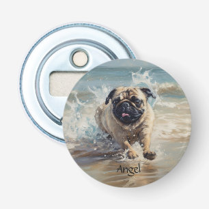 Décapsuleur Happy Carlin at the Beach personnalisable