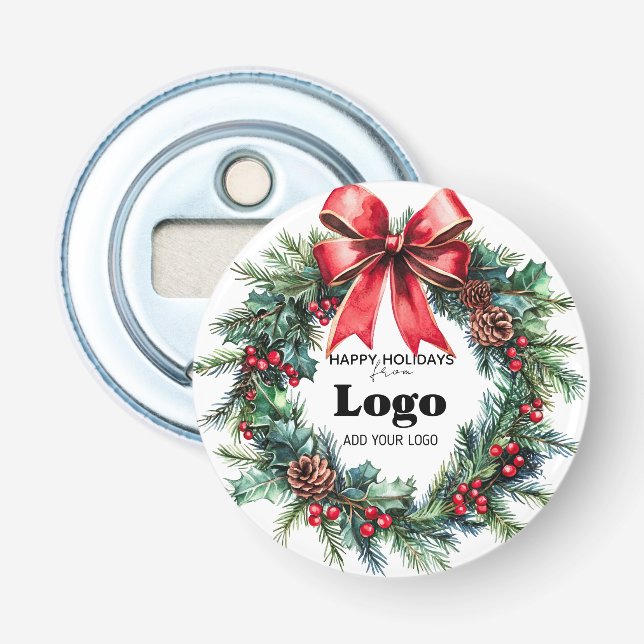 Décapsuleur Happy Holidays Custom Logo Bulk Gift Clients (Devant)