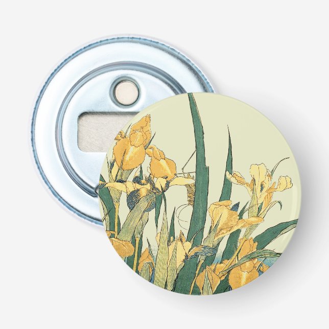 Décapsuleur Hokusai grasshopper et iris Japon (Devant)