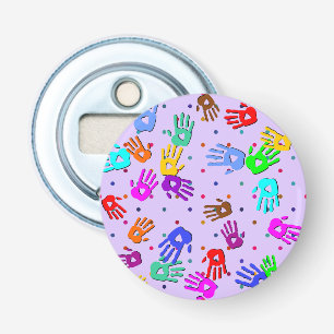 Décapsuleur holiES - points de mains motif 1 coloré