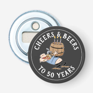 Décapsuleur Hommage Et Bières 50e Anniversaire Noir Et Blanc