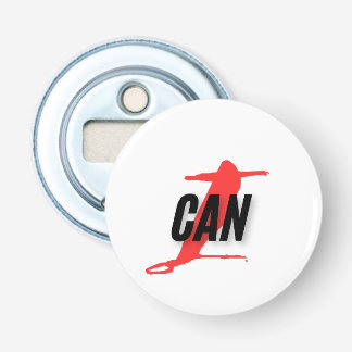 Décapsuleur "I Can" Dynamic Red & Black Empowerment Word Art