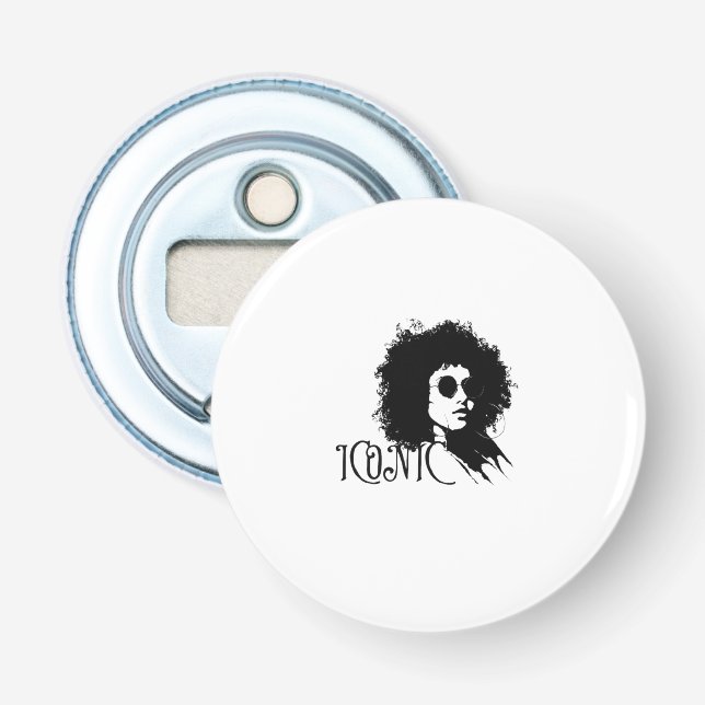 Décapsuleur ICONIC Afro femme Retro Portrait - Bold Girl (Devant)