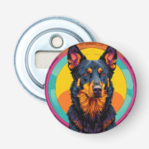 Décapsuleur 🐾 Illustration Colorée du Chien Beauceron Glow 🌈