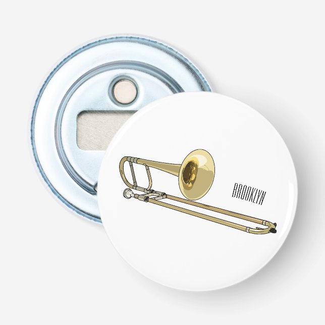 Décapsuleur Illustration de dessin animé de Trombone (Devant)