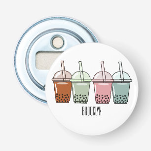 Décapsuleur Illustration de dessin animé pour le thé de bulle