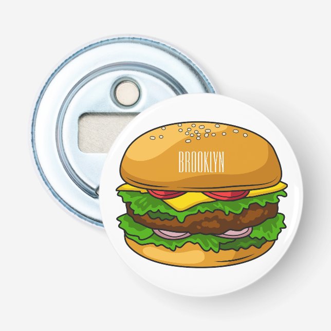 Décapsuleur Illustration de Hamburger (Devant)