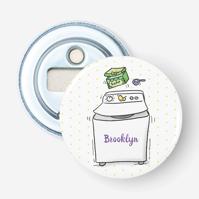 Décapsuleur Illustration de lave-linge mignonne (Devant)