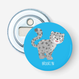 Décapsuleur Illustration de mignon léopard des neiges