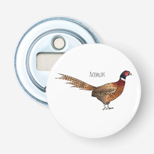Décapsuleur Illustration d'oiseau faisan à cou circulaire
