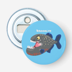 Décapsuleur Illustration drôle de piranha affamée
