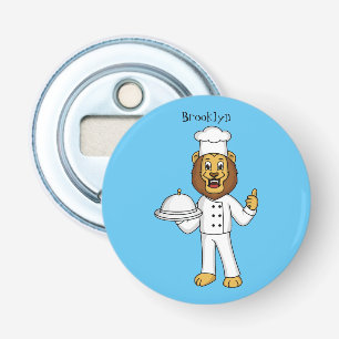 Décapsuleur Illustration du chef mignon lion