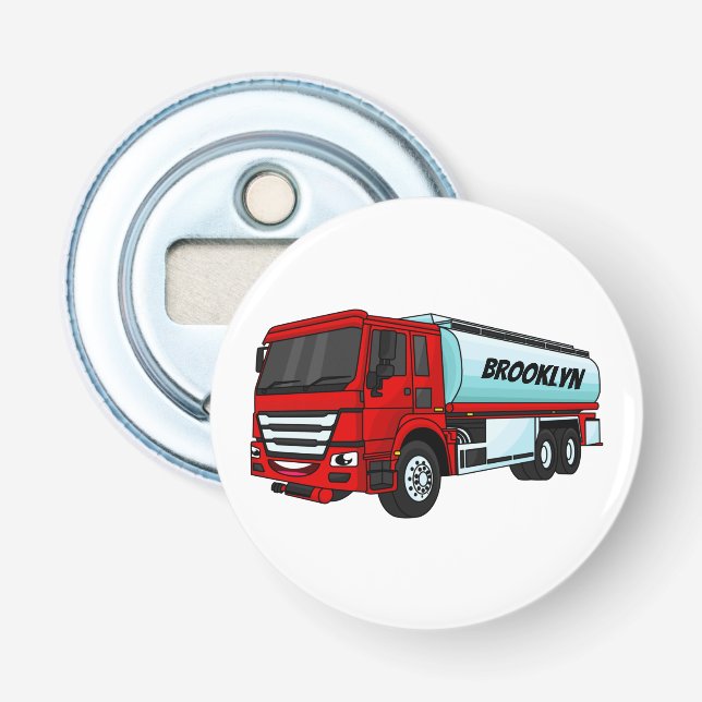 Décapsuleur Illustration du transport de carburant par camion- (Devant)