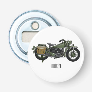 Décapsuleur Illustration d'une moto de croiseur militaire