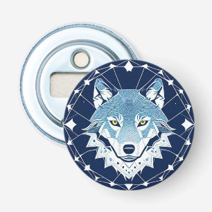 Décapsuleur Illustration géométrique d'un loup