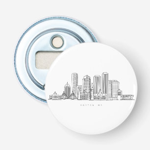Décapsuleur Illustration minimaliste de l'horizon de Boston