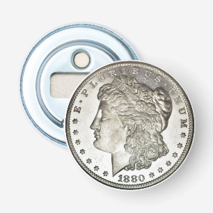 Décapsuleur Image du Morgan Silver Dollar sur un ouvre-bouteil