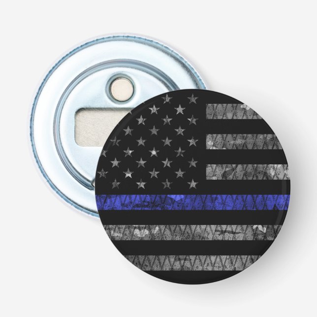 Décapsuleur Indicateur de la ligne bleue mince de la police (Devant)