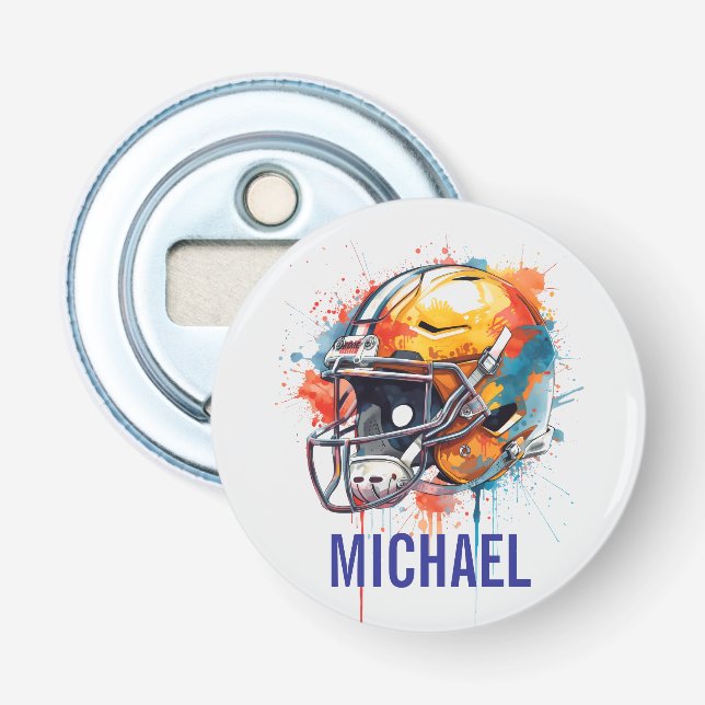 Décapsuleur Inspirational Motivational Football Helmet Name (Devant)