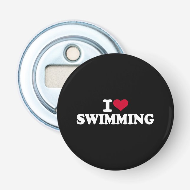 Décapsuleur J'aime la natation (Devant)