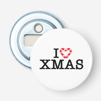 Décapsuleur J'aime le cœur de bonbon de Noël