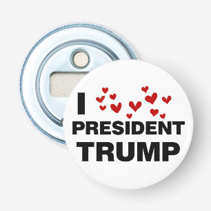 Décapsuleur J'aime les coeurs du président Trump