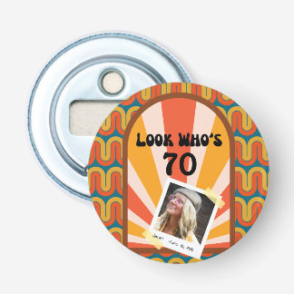 Décapsuleur Jalon de l'Hippie 60 de Retro Baby Boomer Annivers