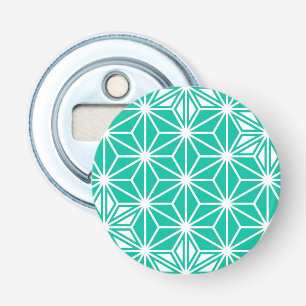 Décapsuleur Japonais Asanoha motif - bleu paon