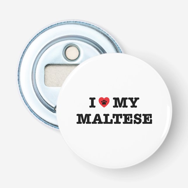 Décapsuleur J'Coeur Mon Maltais (Devant)
