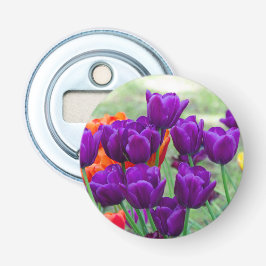 Décapsuleur Jigsaw tulipes violettes foncées