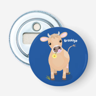 Décapsuleur Joli joli maillot de vache et dessin de fleurs