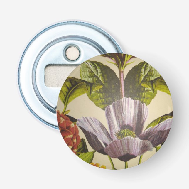 Décapsuleur Joli Ouvrage personnalisé de flacon à fleurs viole (Devant)