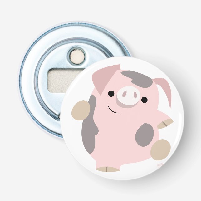 Décapsuleur Jote Cartoon Dancing Pig Button Ouverture de boute (Devant)
