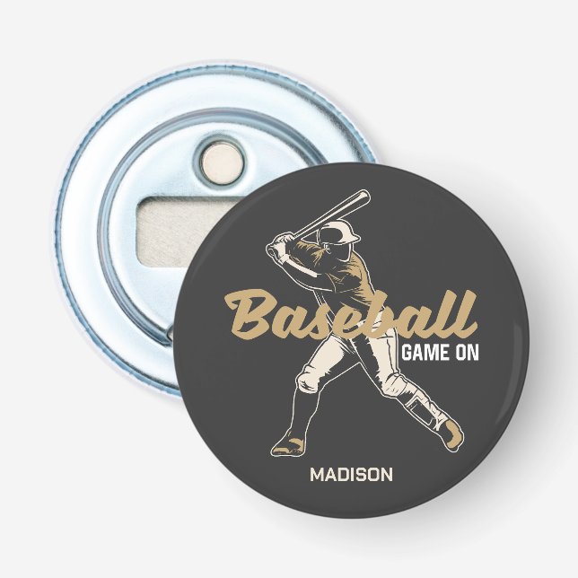 Décapsuleur Joueur de baseball personnalisé et couleur (Devant)