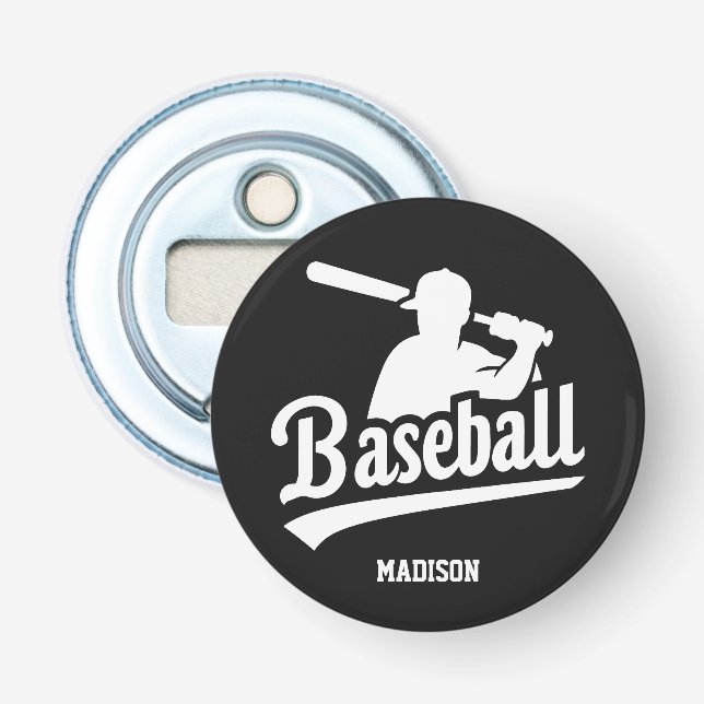 Décapsuleur Joueur de baseball personnalisé et couleur (Devant)