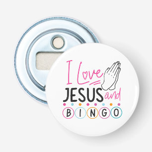 Décapsuleur Joueur de Bingo Jésus Foi Chrétien J'aime Jésus Un