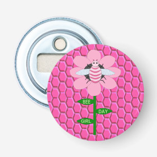 Décapsuleur Joyeuse Bee Day Girl rose Anniversaire Bumblebee