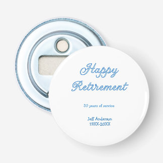 Décapsuleur Joyeuse retraite bleue années de service nom paste