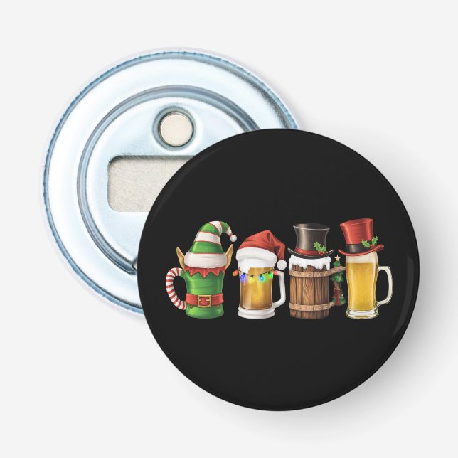Décapsuleur Joyeuses bières de Noël Boire Père Noël Beer Lover (Devant)